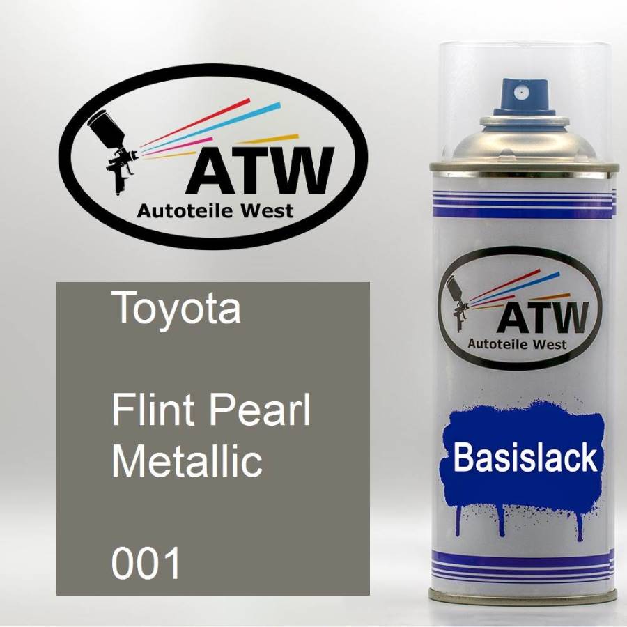 Toyota, Flint Pearl Metallic, 001: 400ml Sprühdose, von ATW Autoteile West.